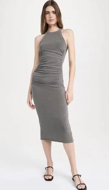 James Perse Cutaway Ruched Dress 그레이