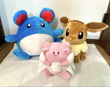포켓몬 봉제 인형 마릴 이브이 해피너스 3세트