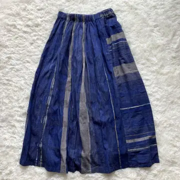 타마키 니이메 tamaki niime 플레어 롱 스커트 코튼