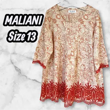 MALIANI 마리아니 총 컷소 자수 넉넉한 5부 소매