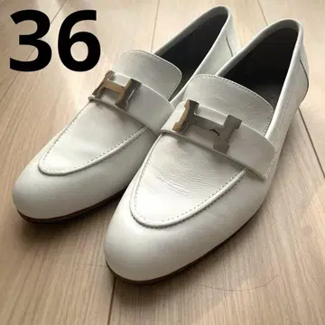 H 로고 로퍼 화이트 계열 36