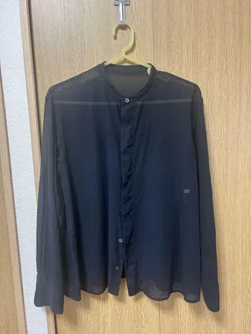 시스루 블랙 긴팔 셔츠