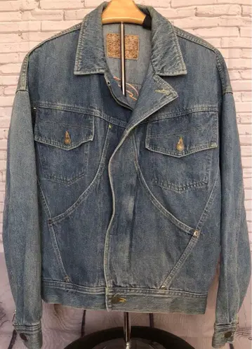 빈티지 라이더 더블 데님 자켓 사이즈 M 일본제 초레어 70s 80s