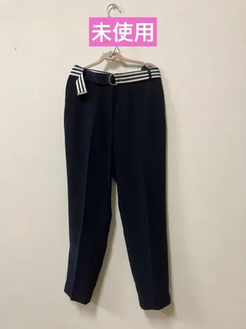 TOMMY HILFIGER 네이비 스트라이프 허리 슬랙스