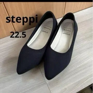 새상품급 steppi 스테피 포인티드 메쉬 펌프스 22.5 네이비