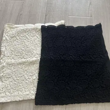 튜브탑 2매 레이스 새상품급 베어탑