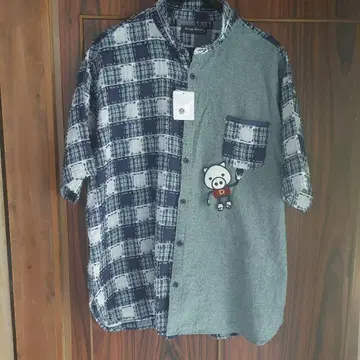 drug store 's 체크 무늬 반팔 셔츠