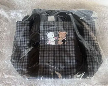 미사용 새상품 니시와키시 파미리아 숄더백 블랙 계열 체크 고향세