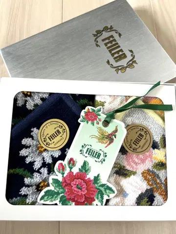 FELLER 꽃무늬 손수건 2매 세트