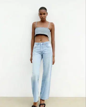 ZARA 펄 비즈 데님 미사용 새상품 택 없음
