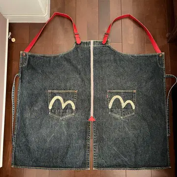 EVISU 에비수 에비스 데님 에이프런 빈티지 가공