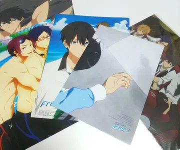 Free! 잡지 부록 포스터 클리어 파일 5점 묶음 판매