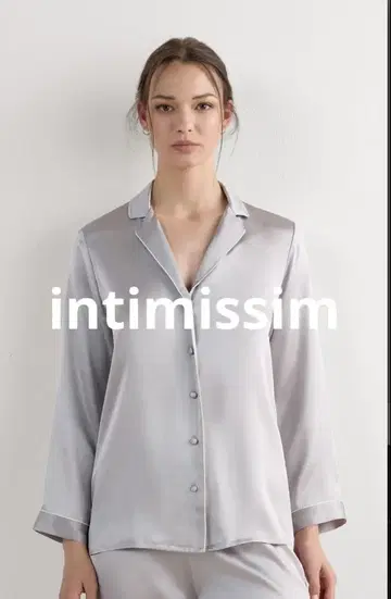 [새상품] Intimissimi 실크 파자마 상하의 실버