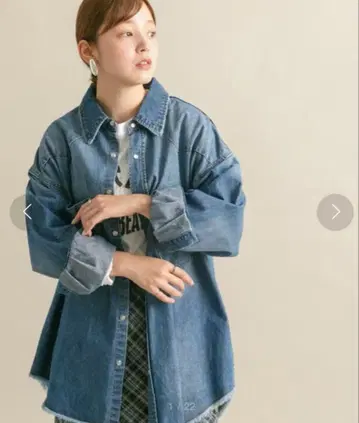 KBF 오버 데님 셔츠