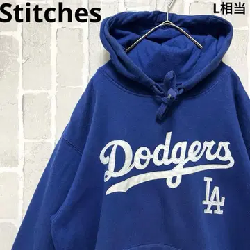 Stitches 후드티 맨투맨 다저스 풀오버 속기모 짧은 기장 M