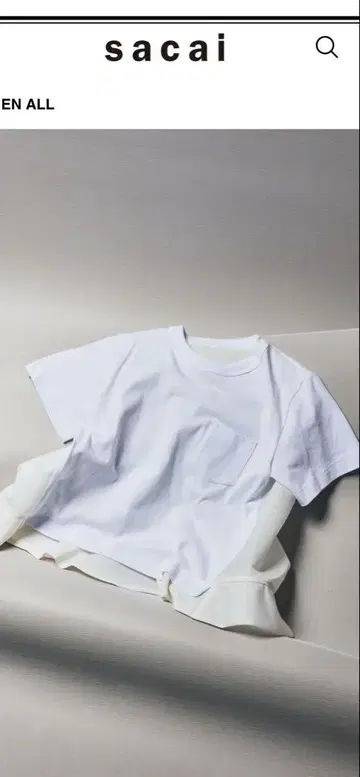 sacai 2025 AW 코튼 티셔츠