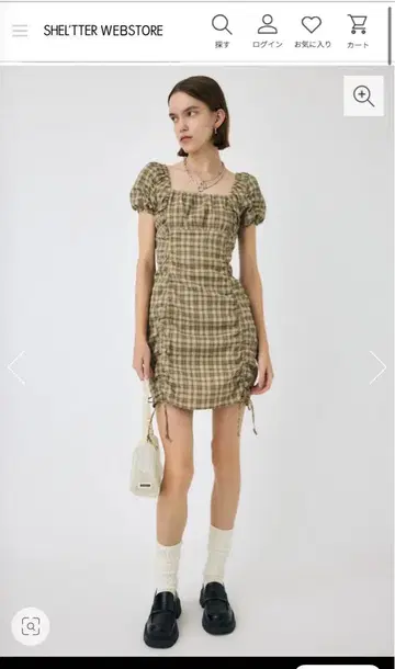 MOUSSY GATHER RIBBON 미니 드레스
