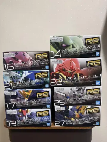 RG 미조립 건담 프라모델 8점 세트 묶음 판매