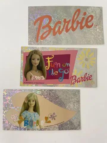 바비 스티커 Barbie 3종 11매 씰