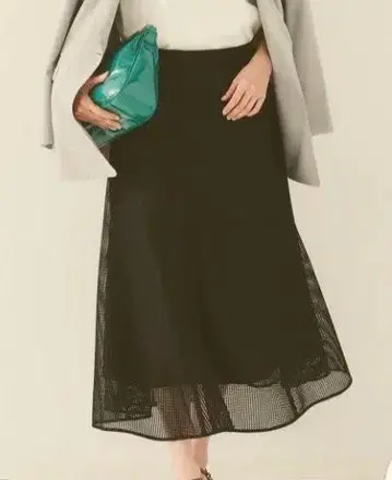 UNTITLED 스커트 메쉬 블랙