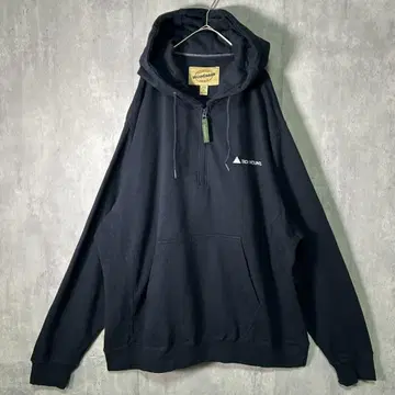 레어 wear guard 후드티 하프 지퍼 자수 기업 로고 블랙 XL