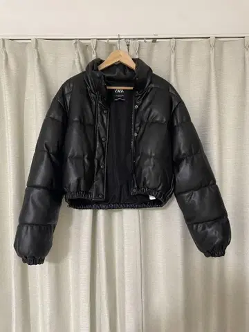 ZARA 가죽 다운 자켓 M