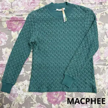 새상품급 MACPHEE 맥피 상의 시스루 니트 코튼