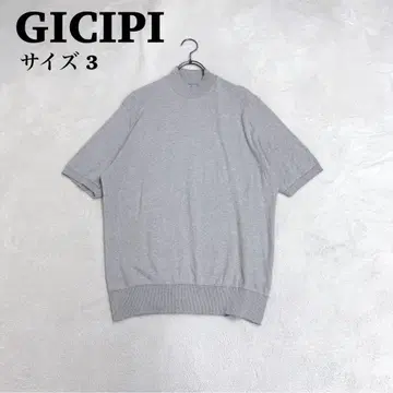GICIPI 지치피 반팔 코튼 니트 모크넥 이탈리아제 3 그레이