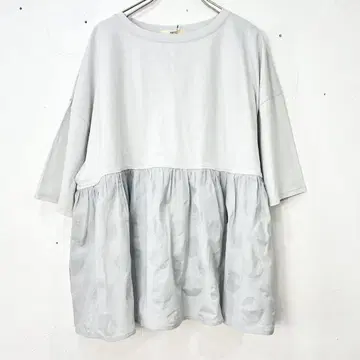 Y130) NARU 72/2 사이로 x 론 염축 랜덤 도트 개더 튜닉