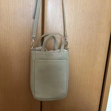 미사용 새상품 천연 가죽 복조리 숄더백