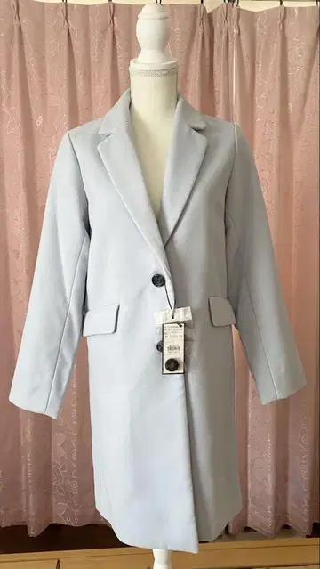 체스터 코트 M 사이즈 아이스 블루 깔끔 고급