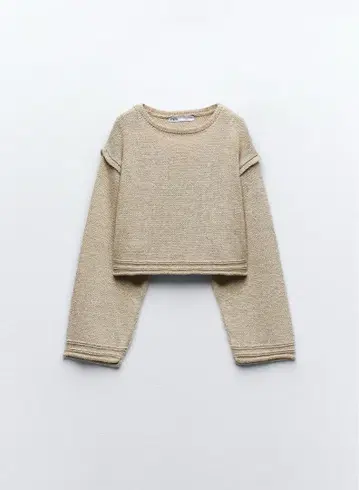 ZARA 니트 스웨터 베이지