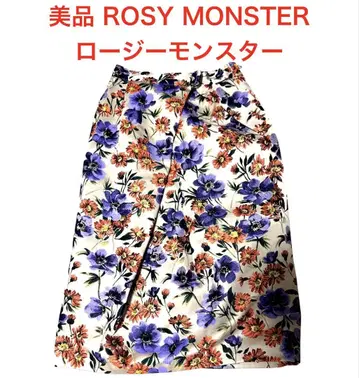 새상품급 RosyMonster 로지몬스터 타이트 스커트 플라워 꽃무늬