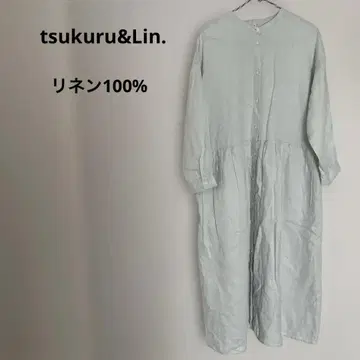 tsukuru&Lin 린넨 100% 롱 원피스 L