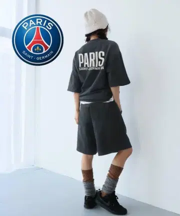 PARIS SAINT-GERMAIN 반팔 셋업 흑먹색