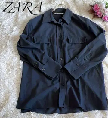 ZARA 자라 남성용 셔츠 긴팔 블랙 컬러 M 사이즈