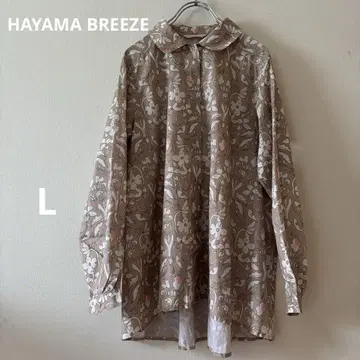 HAYAMA BREEZE 플라워 프린트 긴팔 셔츠 A라인 하야마브리즈