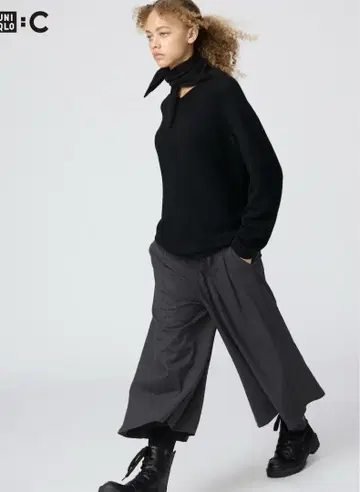 UNIQLO C 큐롯 XL 다크 그레이 새상품