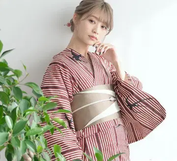 새상품 유카타 스트라이프 제비