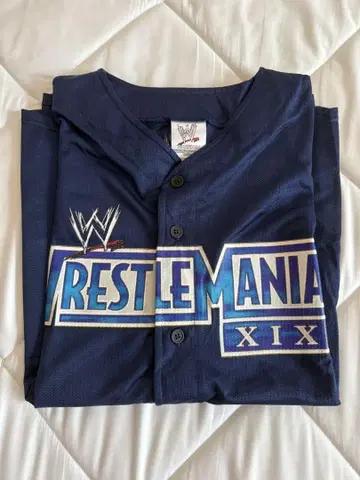 WWE 레슬매니아 19 베이스볼 셔츠 MADE IN USA 미국제