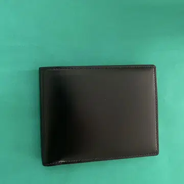 블랙 가죽 접이식 지갑