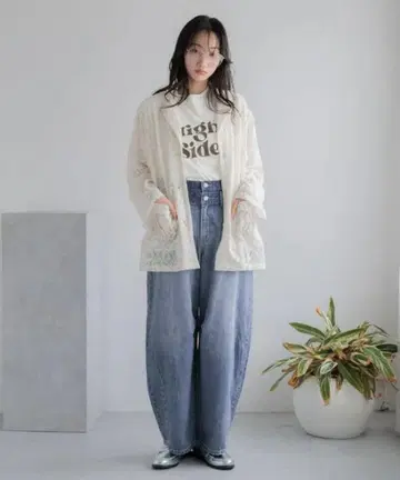 로리즈팜 CONE 커브 데님 팬츠 커브 팬츠
