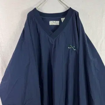 USA 구제 의류 90s izod 나일론 풀오버 나일론 자켓 네이비