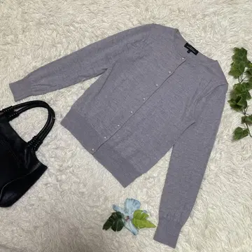 컨디션 최상 그린 라벨 릴랙싱 긴팔 가디건 울 그레이 40 L