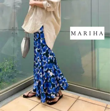 MARIHA 마리하 꿈꾸는 머메이드 스커트 롱 플레어 꽃무늬
