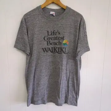 90s WAIKIKI tee grey L vintage