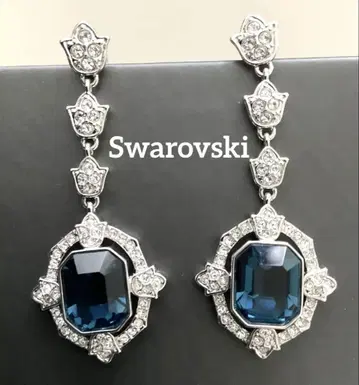 [ 스와로브스키 ] [ Swarovski ] 귀걸이 블루 색상