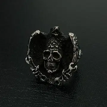 빈티지 고딕 스컬 바이크 실버 반지 해골 반지 14호