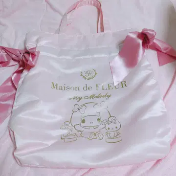 Maison de FLEUR 산리오 마이멜로디 리본 토트백 핑크