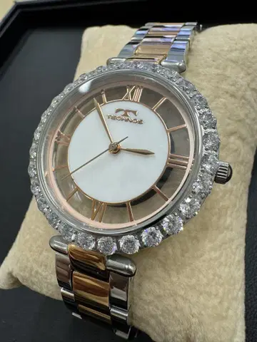 TECHNOS 여성용 손목시계 로즈 골드 작동품